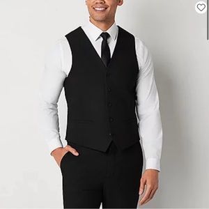JF J.Ferrar Mens Stretch Fabric Slim Fit Suit Vest | Small